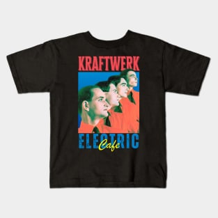 Kraftwerk Vintage 1970 // Electric Cafe Original Fan Design Artwork Kids T-Shirt